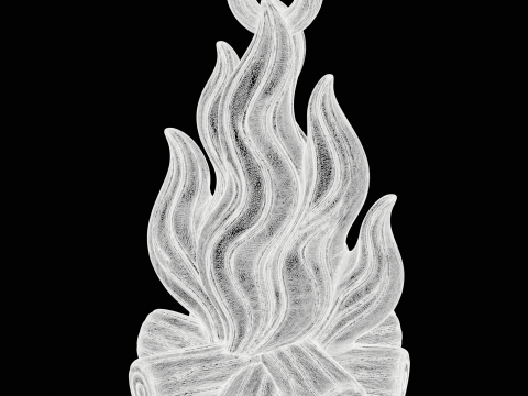 Campfire Pendant 3D Print Model