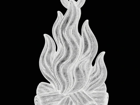 Campfire Pendant 3D Print Model