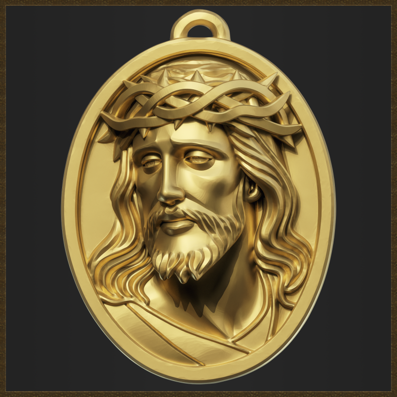 Religious Jesus Christ Pendant Modèles 3D en vedette .c4d .max .obj .3ds .fbx .stl .blend