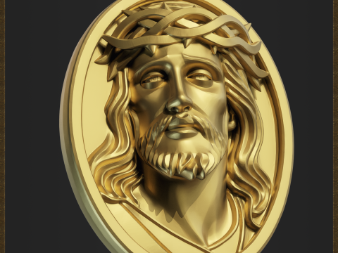 Religious Jesus Christ Pendant Modèles 3D en vedette