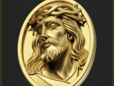 Religious Jesus Christ Pendant Modèles 3D en vedette
