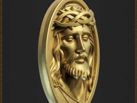 Religious Jesus Christ Pendant Modèles 3D en vedette