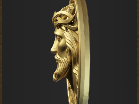 Religious Jesus Christ Pendant Modèles 3D en vedette