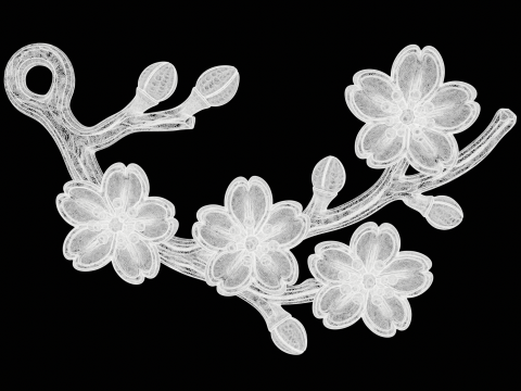 Blossom Flower Branch Jewelry Modèles 3D en vedette