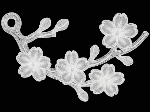 Joias de ramo de flor em flor Modelo de Impressão 3D