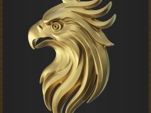 Eagle Head Pendant 3D Print Model
