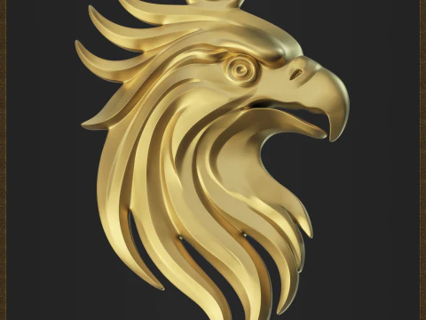 Eagle Head Pendant 3D Print Model