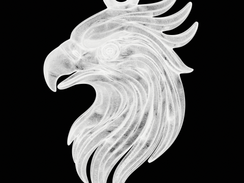 Eagle Head Pendant 3D-printmodel