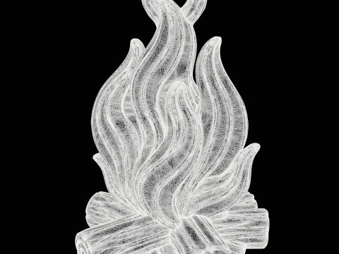 Fire Flame Pendant 3D-printmodel