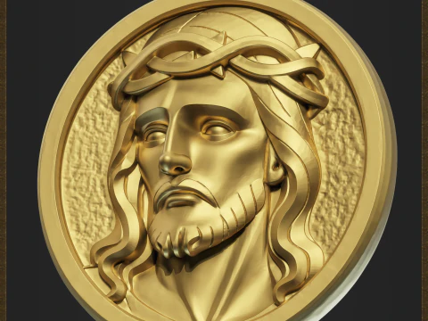 Religious Jesus Pendant 3D Print Model