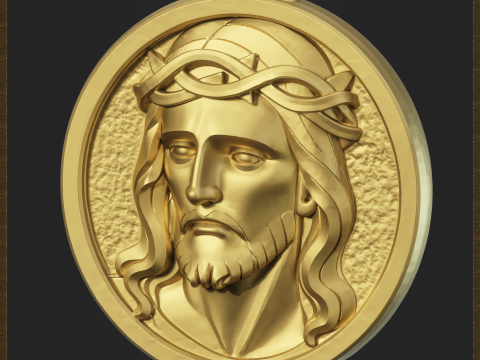 Religious Jesus Pendant Model Cetak 3D