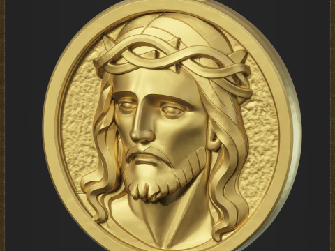 Religious Jesus Pendant 3D Print Model