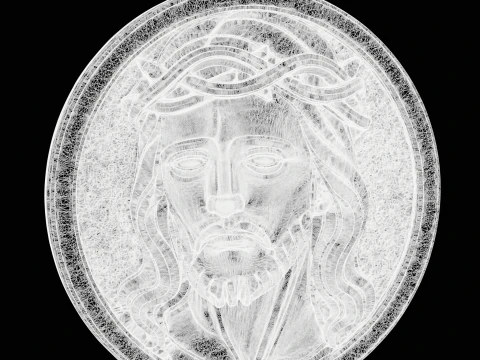 Religious Jesus Pendant 3D Print Model