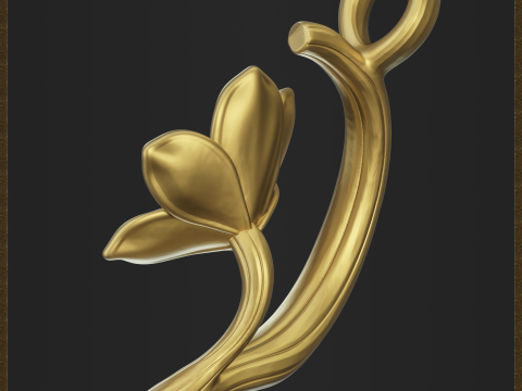 Ornamental Botanical Flower Pendant 3D Print Model