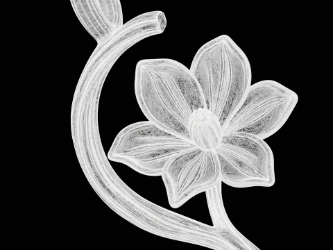Ornamental Botanical Flower Pendant 3D Print Model