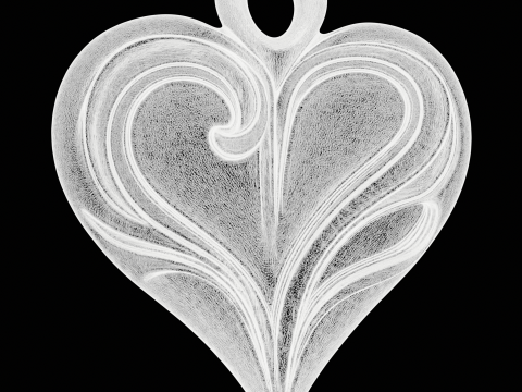 Love Elegant Heart Pendant 3D Baskı Modeli