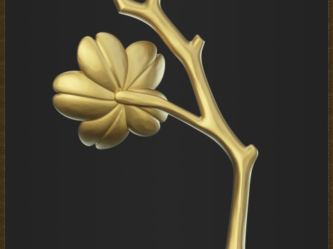 Flower Branch Pendant Modèles 3D en vedette