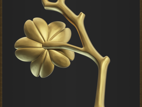 Flower Branch Pendant Modèles 3D en vedette
