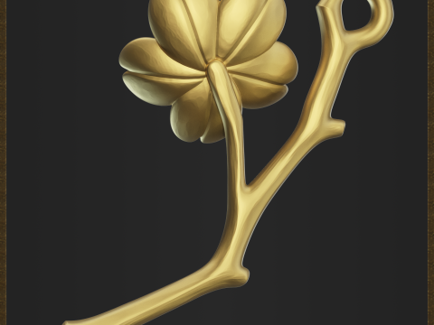 Flower Branch Pendant Modèles 3D en vedette