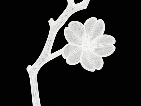 Flower Branch Pendant Modèles 3D en vedette