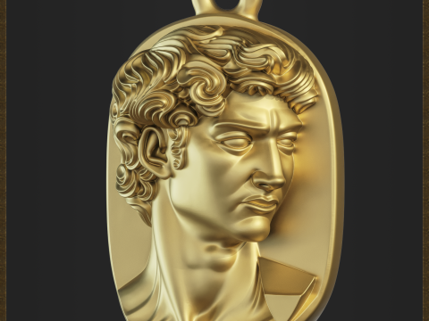 David Classic Pendant 3Dプリントモデル