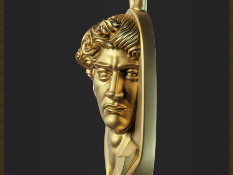 David Classic Pendant 3Dプリントモデル