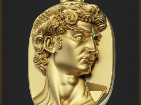 David Classic Pendant 3Dプリントモデル