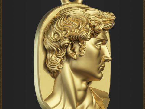 David Classic Pendant 3Dプリントモデル