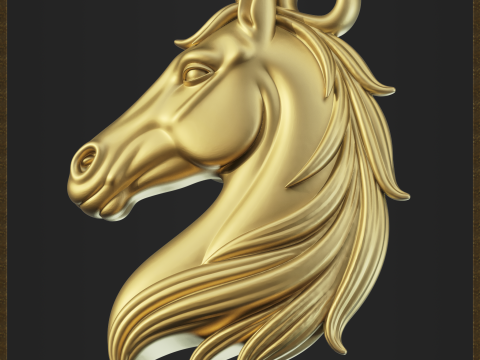 Horse Head Pendant 3D Принт Модель