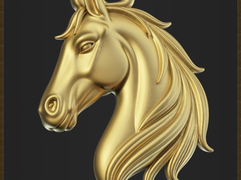 Horse Head Pendant 3D Принт Модель