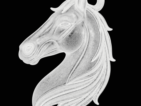 Horse Head Pendant 3D Принт Модель