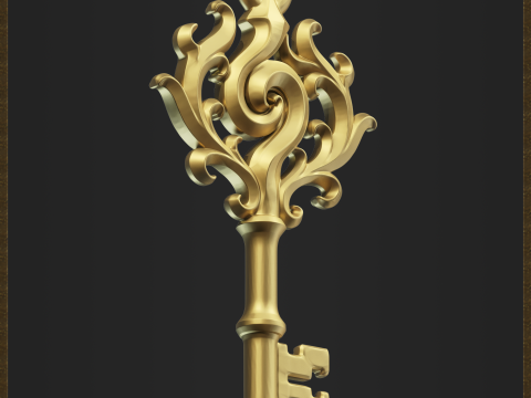 Decorative Key Charm 3D 프린트 모델
