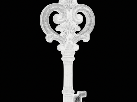 Elegant Antique Key Pendant 3D Baskı Modeli