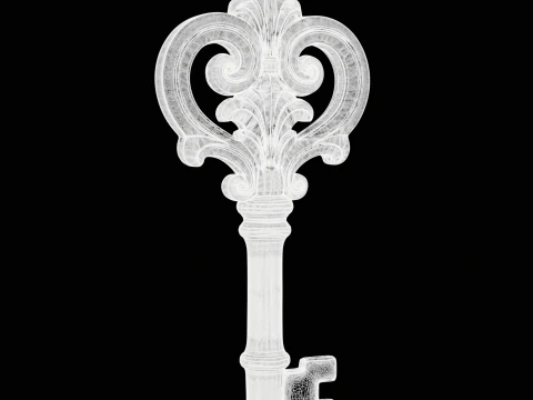 Elegante colgante de llave antigua Modelo de impresión 3D