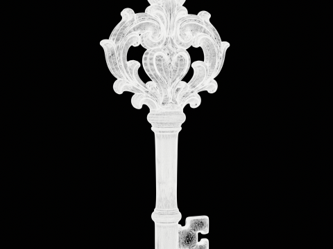 Ornate Vintage Key Pendant 3D Принт Модель