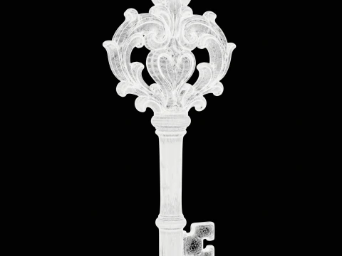 Изысканный винтажный кулон-ключ 3D Принт Модель