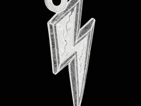 Lightning Bolt Pendant 3Dプリントモデル