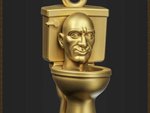 Meme Toilet Head Pendant Modèles 3D en vedette