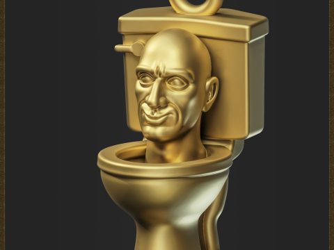 Meme Toilet Head Pendant Modèles 3D en vedette