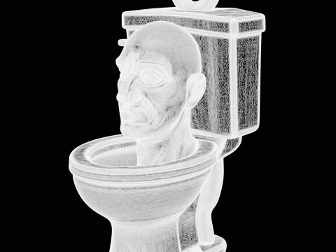 Meme Toilet Head Pendant Modèles 3D en vedette