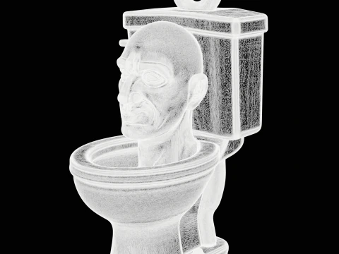 Pingente de cabe&ccedil;a de vaso sanit&aacute;rio Meme Modelo de Impressão 3D