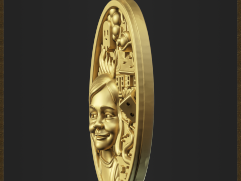 Meme Disaster Girl Abstract Pendant Modelo de Impressão 3D