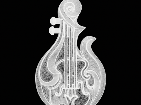 Musical Mandolin Pendant 3D 打印模型