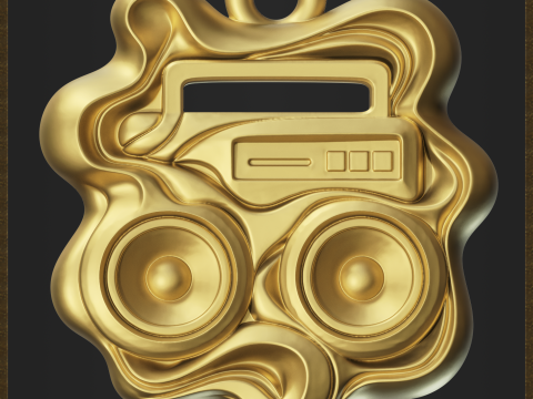 Classic Audio Amulet 3D 프린트 모델