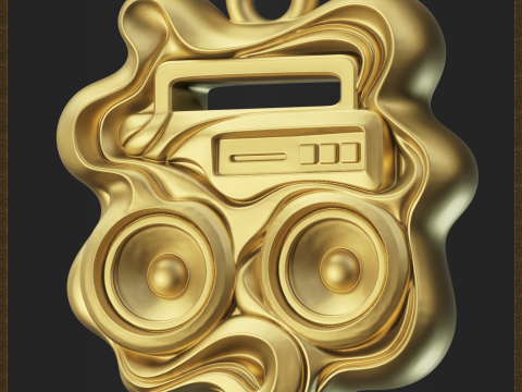 Classic Audio Amulet 3D 프린트 모델