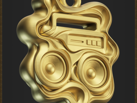Classic Audio Amulet 3D 프린트 모델