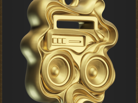 Classic Audio Amulet 3D 프린트 모델