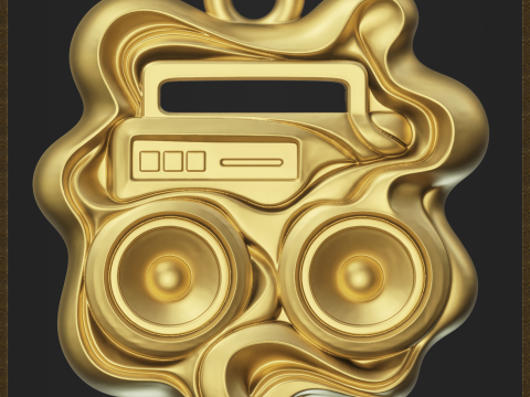 Classic Audio Amulet 3D 프린트 모델
