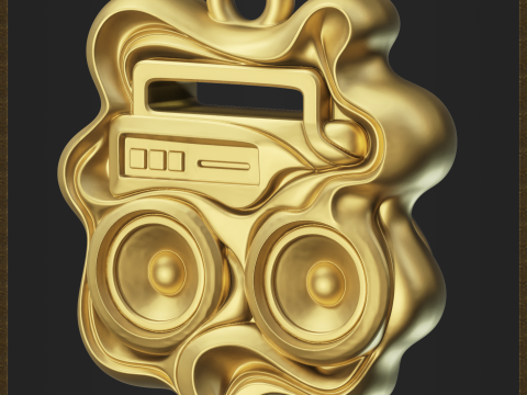 Classic Audio Amulet 3D 프린트 모델