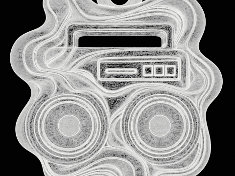 Classic Audio Amulet 3D 프린트 모델